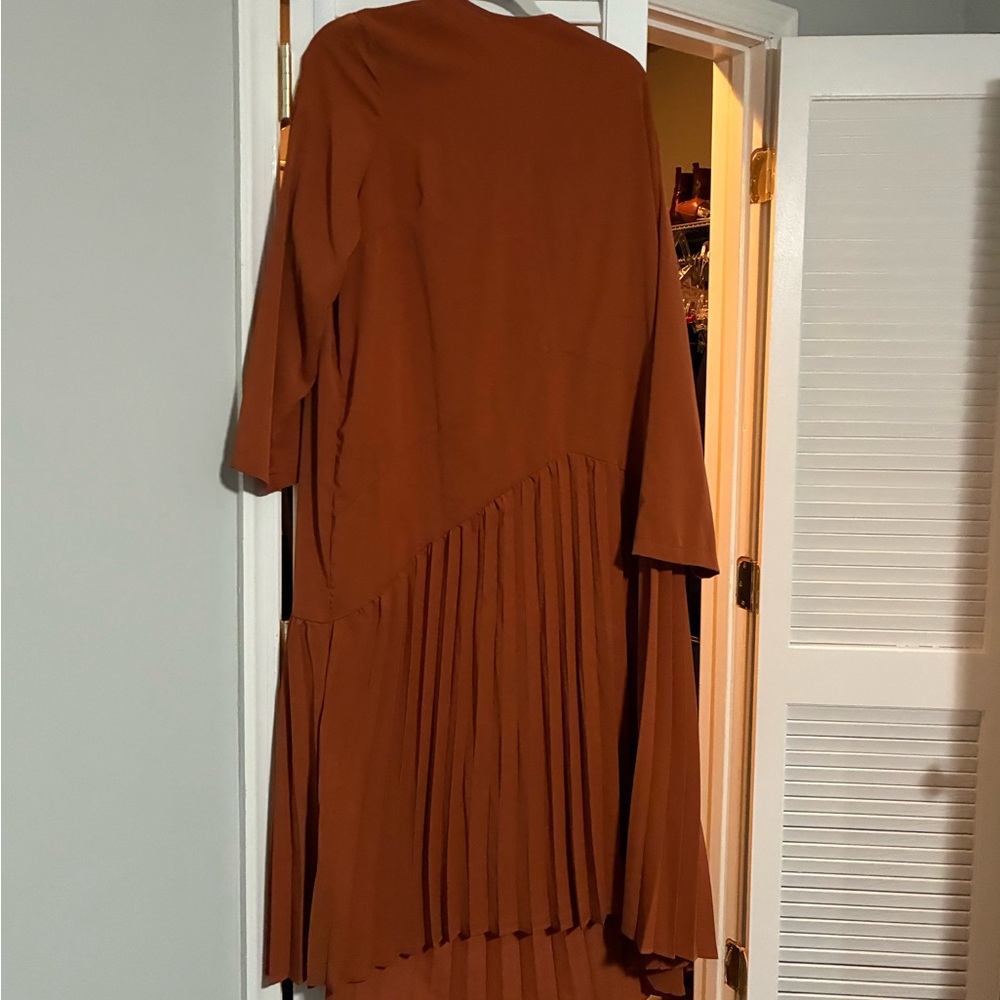 SHEIN Asymmetrical Rust Dress